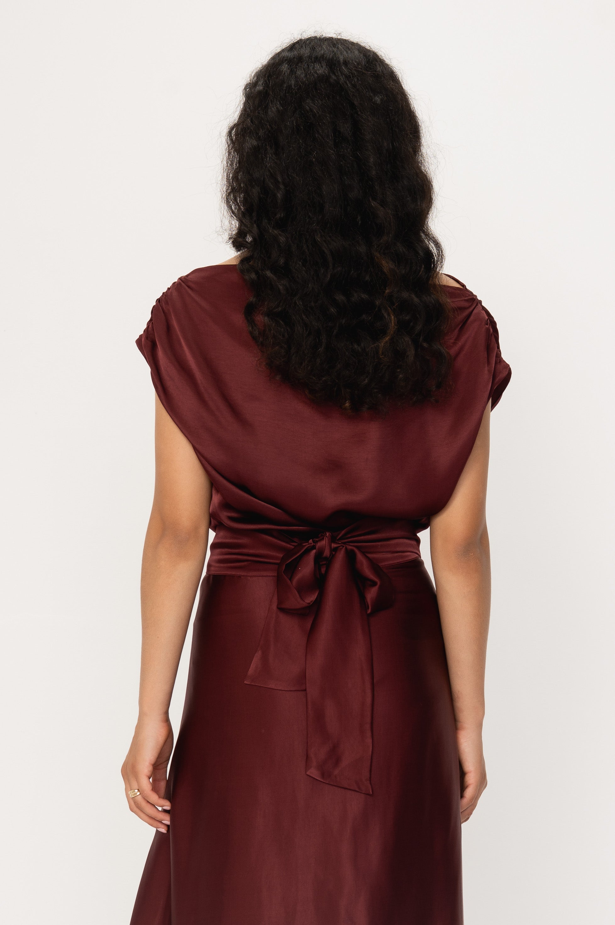 VIVEH Adhara top in Champagne – styled view