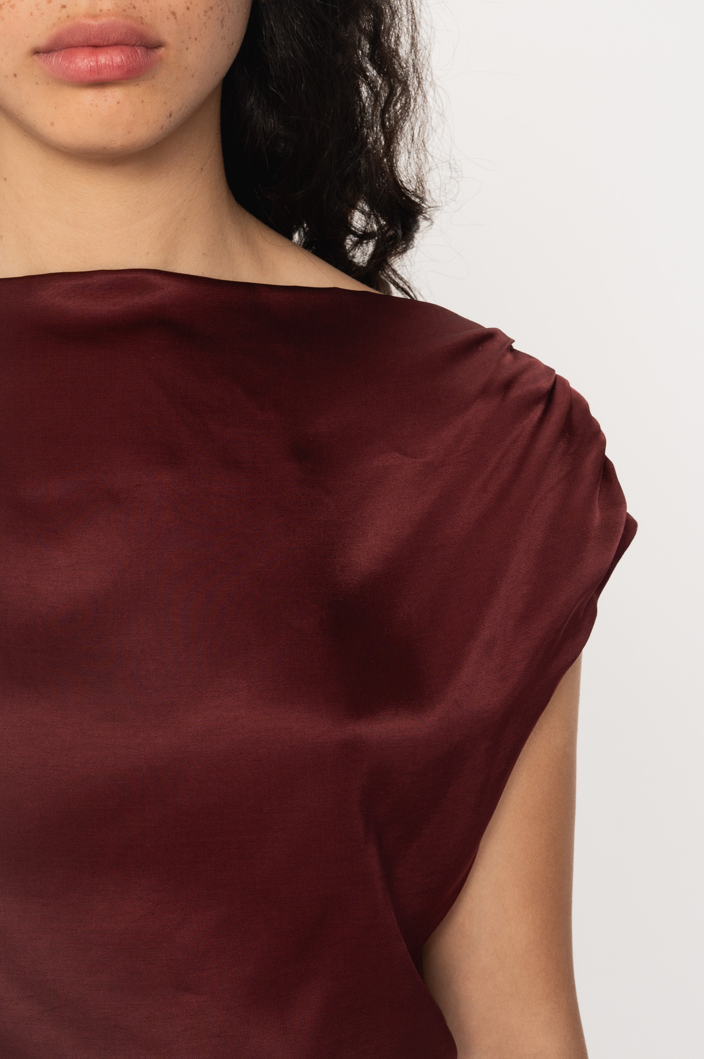VIVEH Adhara top in Champagne – styled view