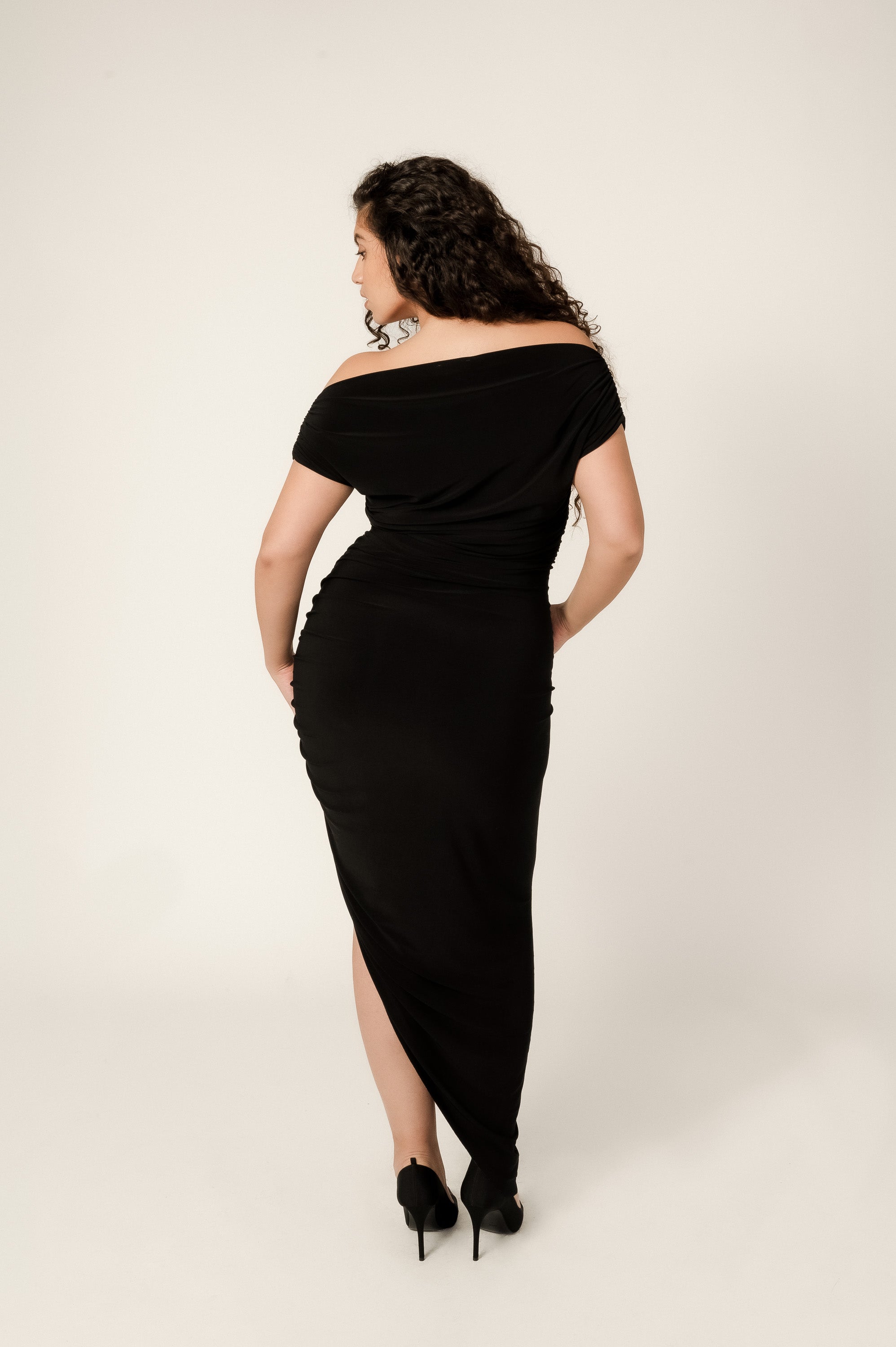 VIVEH Columbine dress in Black – styled view