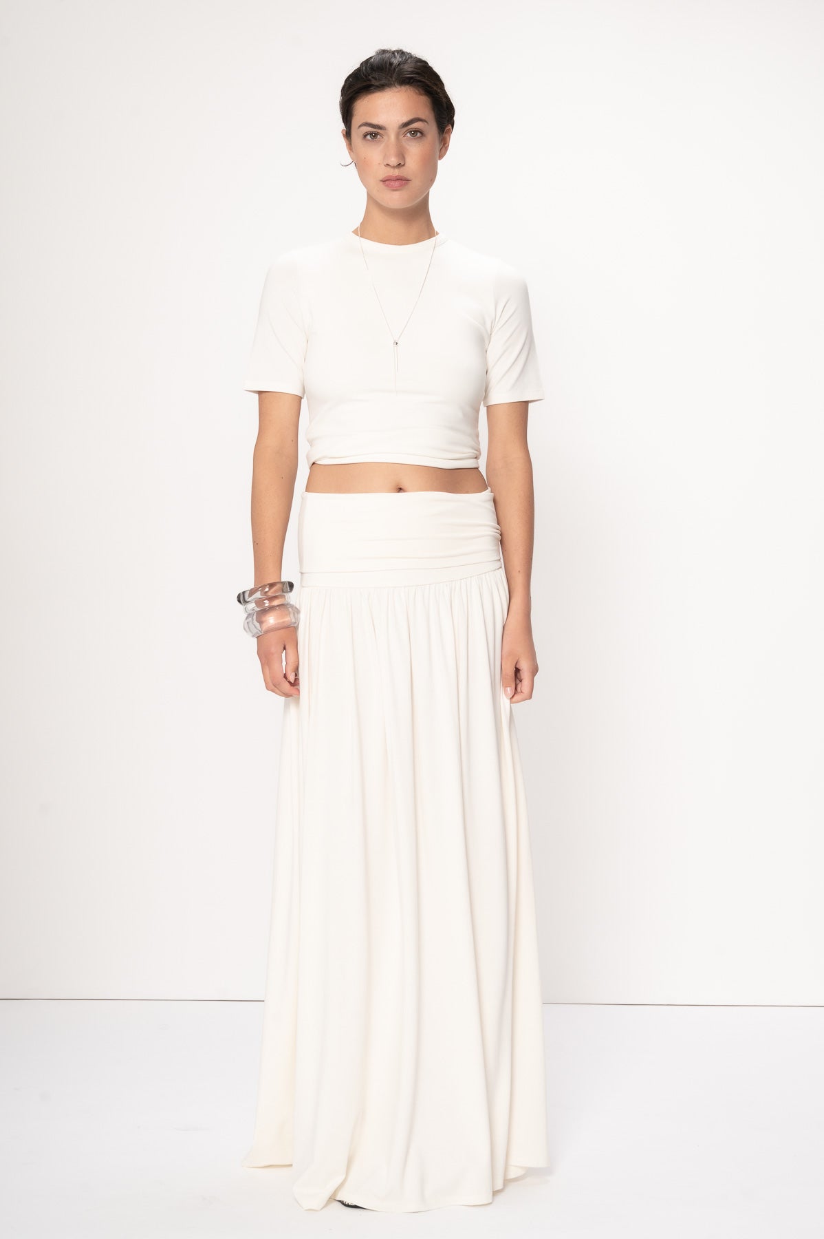 VIVEH Petunia skirt in Black – styled view