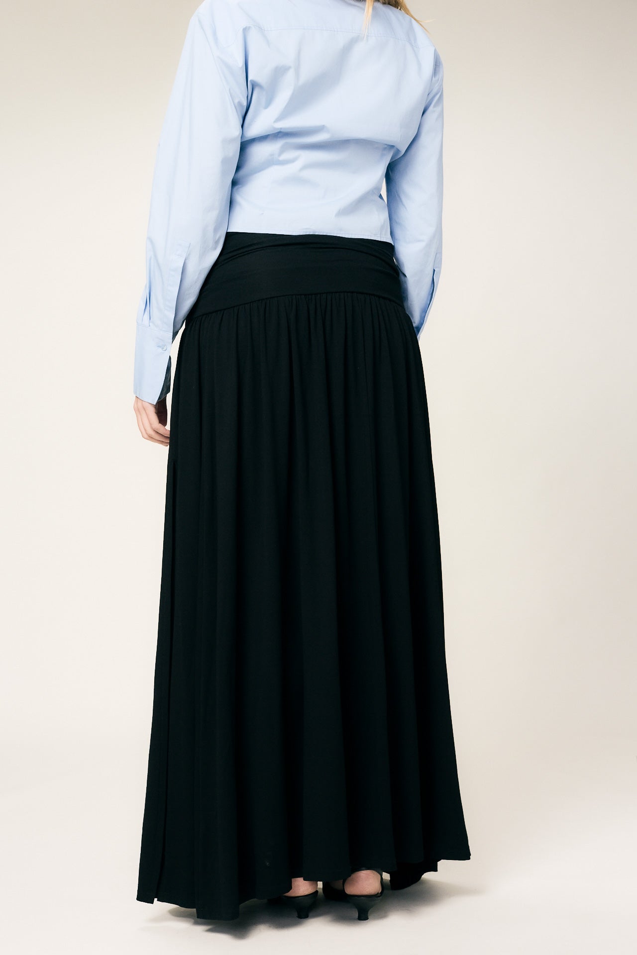 VIVEH Petunia skirt in Black Coffee – styled view