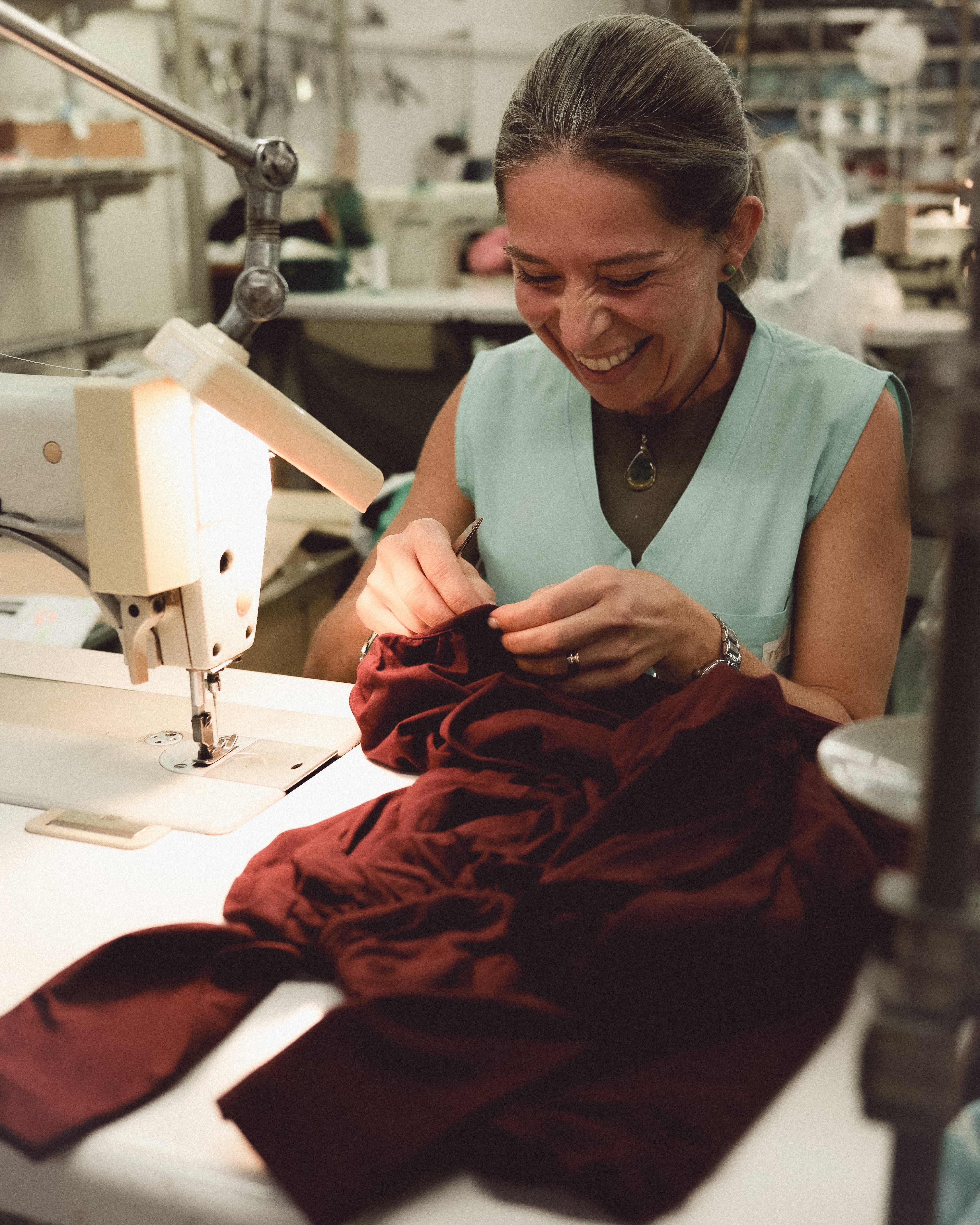 VIVEH premium red dress — handcrafted by textile worker in Portugal